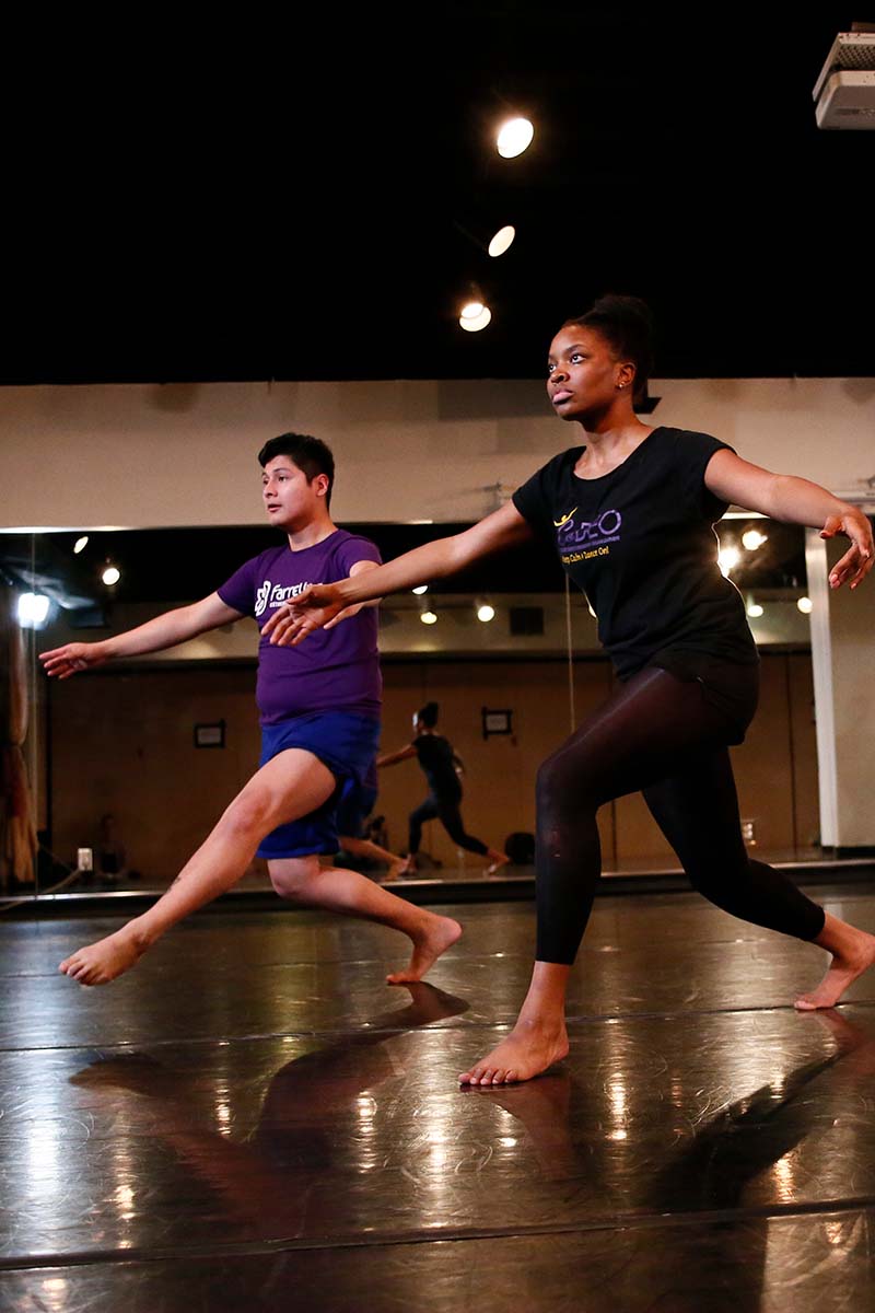 students in dance class