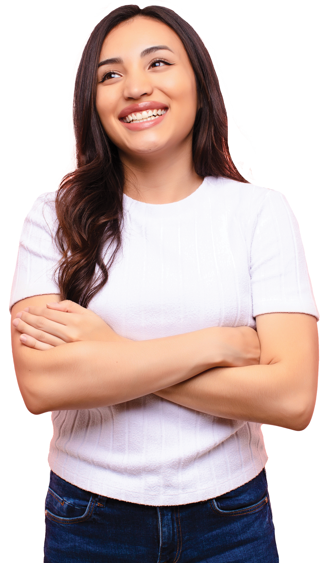Student in white shirt