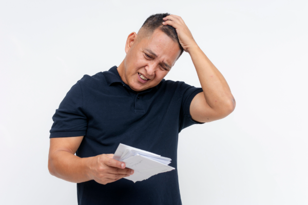 genric person worried about bill