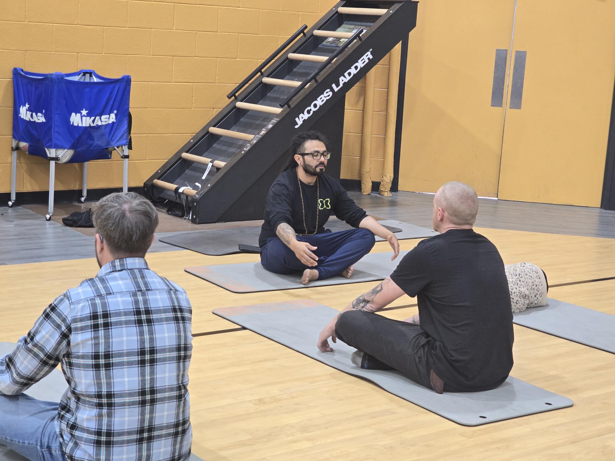 SVO members take time for yoga 